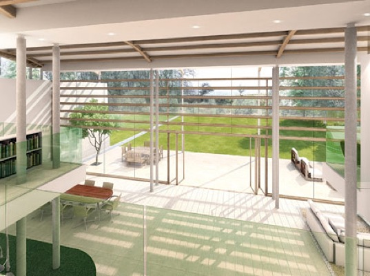 green roof, green design, sustainable design, eco-design, daylighting, photovoltaic panels, native grasses, biodiversity, energy efficiency, glazed windows, ground source heat
