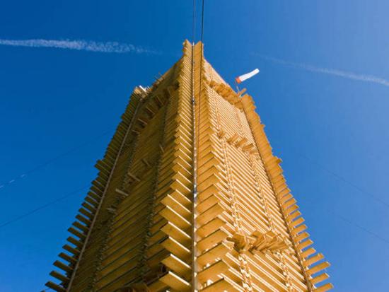 Jenga, green design, eco design, sustainable design, Tower, wooden tower, Czech Republic, Lucany nad Nisou, e-MRAK, Honza Mach, tourist attraction,