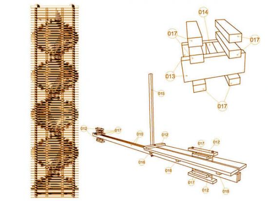 Jenga, green design, eco design, sustainable design, Tower, wooden tower, Czech Republic, Lucany nad Nisou, e-MRAK, Honza Mach, tourist attraction,