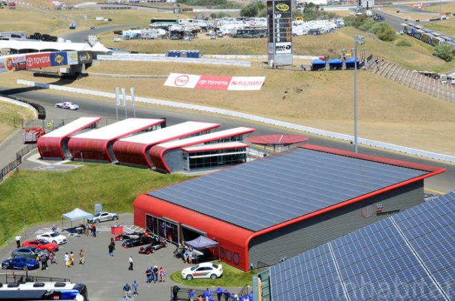 infineon raceway, panasonic, solar panels, photovoltaic panels, solar power, renewable energy, green design, sustainable design, green racetrack, nascar, green racing, solar energy, photovoltaic array, green cars, green transportation, green motorsports, sustainable transportation