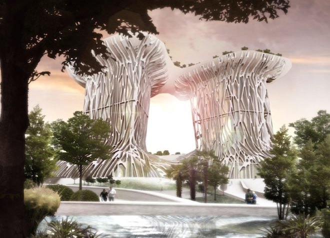 green design, passive design, sustainable design, natural lighting, natural ventilation, mangrove, eco-design, Jakarta, Mangrove Towers, Agung Sedayu Center