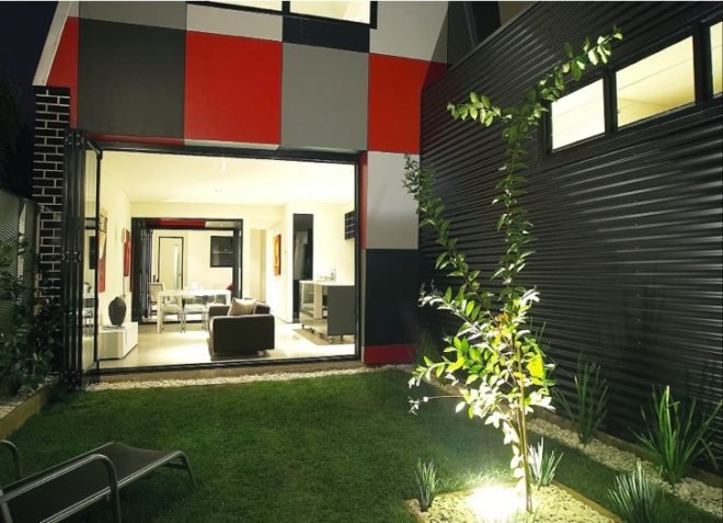 green design, brunswick, kavellaris urban design, jones house, colorbond roofing, brick veneer, passive design, status quo, skylight, natural lighting, natural ventilation, "hipped roof"