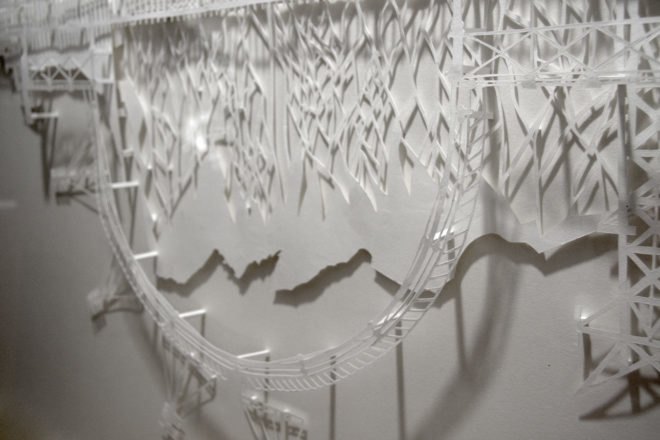 paper art, paper cities, laura cooperman, fine artist, intricate landscapes, tribute to loss, cityscape art, inspired by travel