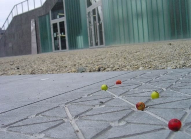 Belgium public plaza, local building materials, L’Escaut Architects, BE Weinand, green building, eco building, belgium green building, green roof, public space, green performance hall, eco public space, contemporary green design,