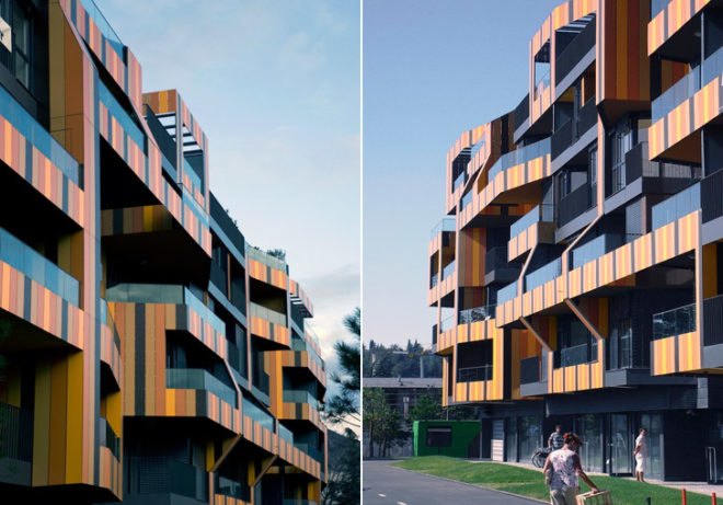 Ofis architecture design, ofis sustainable design, ofis lace apartments, sustainable lace apartments, ofis eco design, green design ofis, lace apartments design, balconies loggias architecture, green architecture slovenia, eco design slovenia