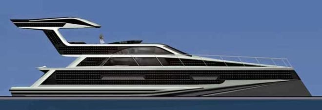 Emax Excalibur, Carbon Neutral Solar Hybrid Yacht, plug-in yacht, Ned Ship Group, Sauter Carbon Offset Design, green boat, alternative transportation, green transportation, hybrid yacht, solar diesel hybrid boat
