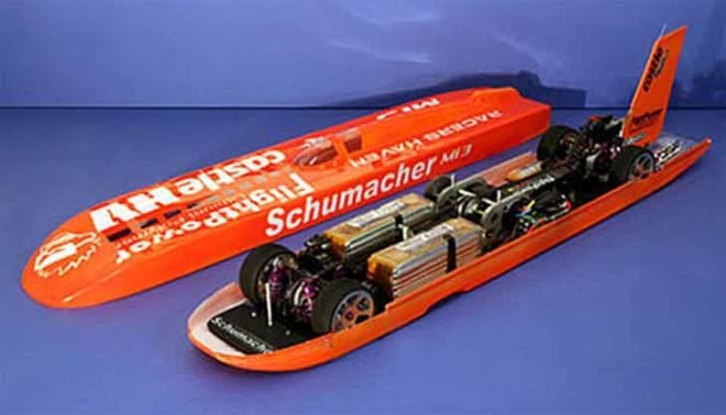 Schumacher Mi3 R/C Car, world's fastest R/C car, world's fastest remote-controlled car, world record, green automotive design, alternative transportation, green transportation