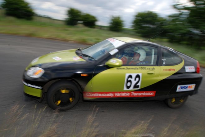 OakTec, Honda Insight rally car, Formula 1000 Rally, world's fastest rally car, hybrid rally car, green automotive design, green racecar, hybrid racecar, hybrid vehicle, green transportation, alternative transportation