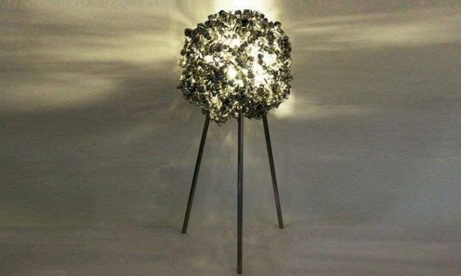 ilsa parry, tom sutton, sworth lamp, led lamp, bright ideas lighting competition, philips led, pendant lamp, swarf, scrap metal reuse
