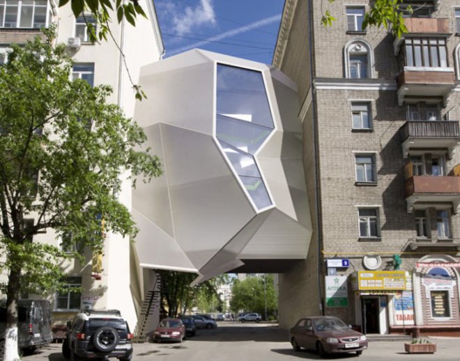 ARCH Moscow architectural biennale, Moscow, Russia, Za Bor Architects, Parasite Building, Repurposed Space, innovative office building