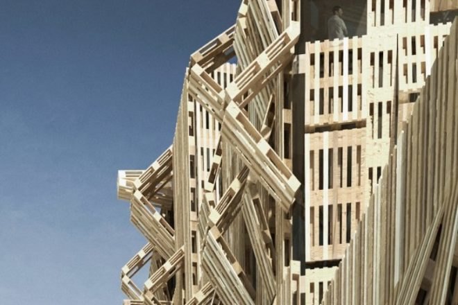 AME-LOT, Malka Architects, Student Housing, Paris, pallets, green materials, found materials, recycled materials, green design, sustainable design, eco-design, existing materials