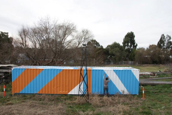 cargotecture, shipping container architecture, Adam Kalkin, State of Design Festival, Melbourne University, Ian Potter Museum of Art, upcycled shipping container, green design, eco design, sustainable design,