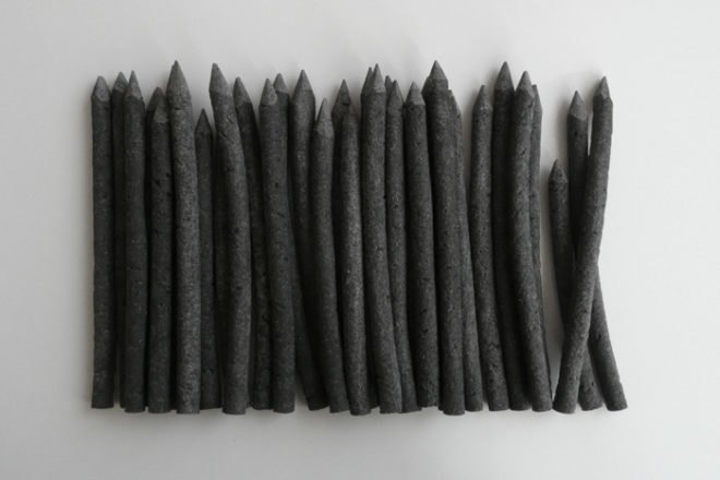 green design, eco design, sustainable design, From Here For Here, Royal College of Art, Ariane Prin, Upcycled pencils, recycled materials, recycled pencils