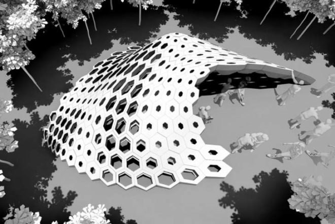 Urban design, Sustainable Materials, social design, Recycling / Compost, green Interiors, biomimicry, Art, Architecture, Bucharest design, romania design, parametric design, honeycomb cardboard, recyclable cardboard, biodegradable materials, igloo shape