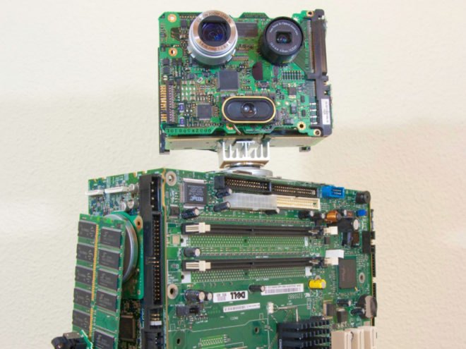 circuit board robot, computer robot, computer parts, use for old computer parts, computer recycling, technology recycling, cell phone recycling, circuit board recycling, computer art, technology art, green art, sustainable art, eco art, recycled art