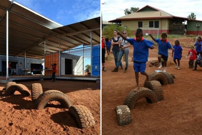 Early Childhood Learning Center, University of Melbourne, Gumala Development Corporation, humanitarian design, shipping containers, cargotecture, australia