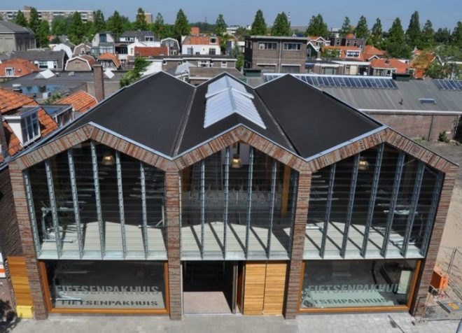 Fietsenpakhuis, Nunc Architecten, bike parking, bicycle warehouse, zaanstad, the netherlands,