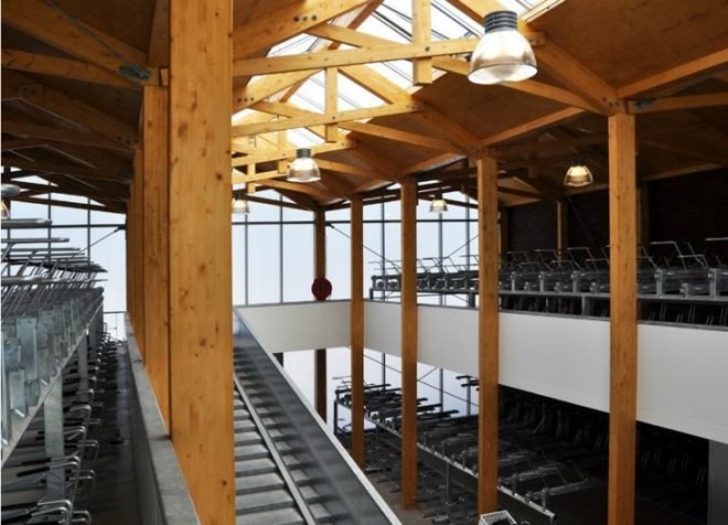 Fietsenpakhuis, Nunc Architecten, bike parking, bicycle warehouse, zaanstad, the netherlands,
