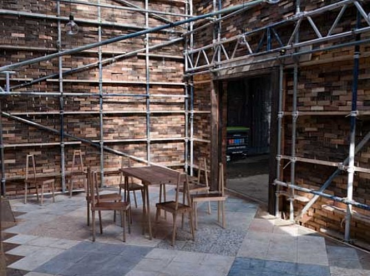 green design, sustainable design, eco design, temporary architecture, reclaimed materials, Assemble, Folly for a Flyover, London, non-profit organization,