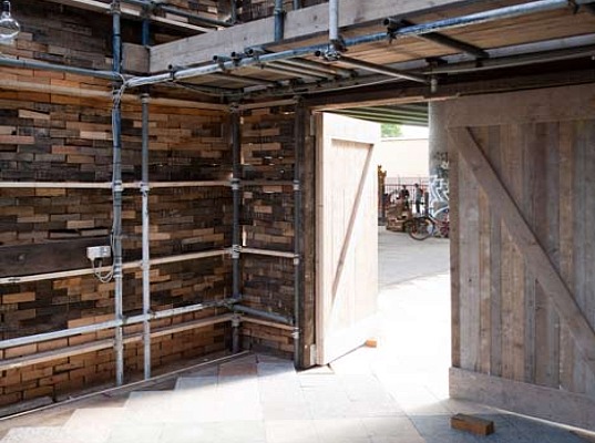 green design, sustainable design, eco design, temporary architecture, reclaimed materials, Assemble, Folly for a Flyover, London, non-profit organization,