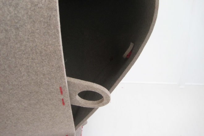 Recycling / Compost,Green Resources,Green Products,Green Materials,green Interiors,Green Design Events,green furniture,sheep wool,biodegradable felt,felt cocoon,new designers 2011,british design,brighton university,private space,public space