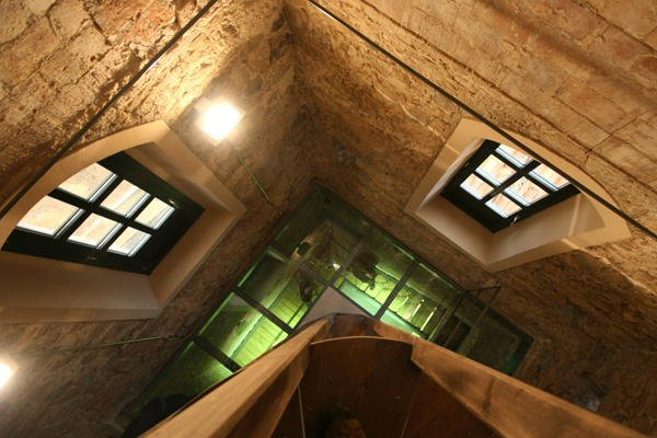 to.bo, green renovation, day lighting,century's old home conversion, eco renovation, glass floor, Converted Spanish Manor, defense tower, eco retrofit, green retrofit, spainish retrofit, spanish architecture