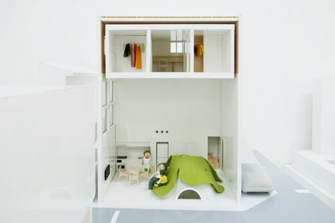 Ground and Above Roof House, SPACESPACE, bunker bathroom, osaka, japan, eco residence, solar passive design