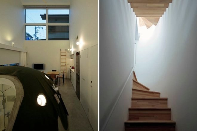 Ground and Above Roof House, SPACESPACE, bunker bathroom, osaka, japan, eco residence, solar passive design