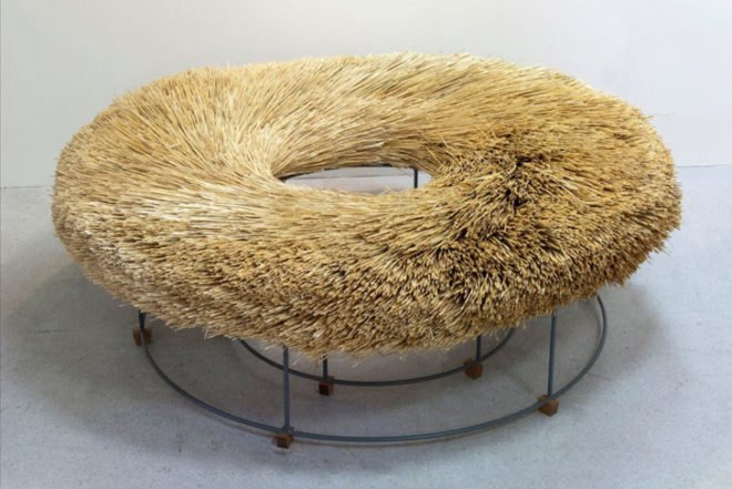 Recycling / Compost,Green Products,Green Materials,Green Lighting,green furniture,Botanical,straw bench,british crafts,scandinavian design,biodegradable materials,briish countryside
