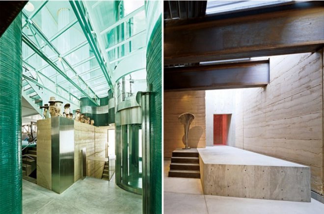 green museum design, green private museum,glass slab wall, Jones Studio inc, eco museum, green building, Arizona green building, rammed earth building, rammed earth museum, rammed earth construction, movable window screen,