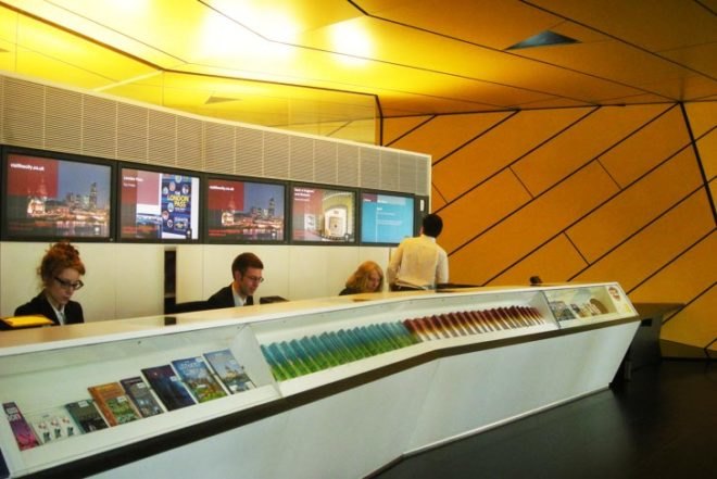 Urban design,Sustainable Building,Renewable Energy,Recycled Materials,London,green technology,New Materials,green Interiors,Eco Tourism,Daylighting,Architecture,rainwater collection system,geothermal energy,st paul's cathedral,make architects,london design,tourist information centre,trespa,natural light,artificial lightning sensors,electronic screens