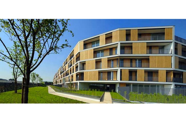 Milanofiori Housing Complex, OBR, greenhouse, solar passive design, gardens, milan, apartment complex