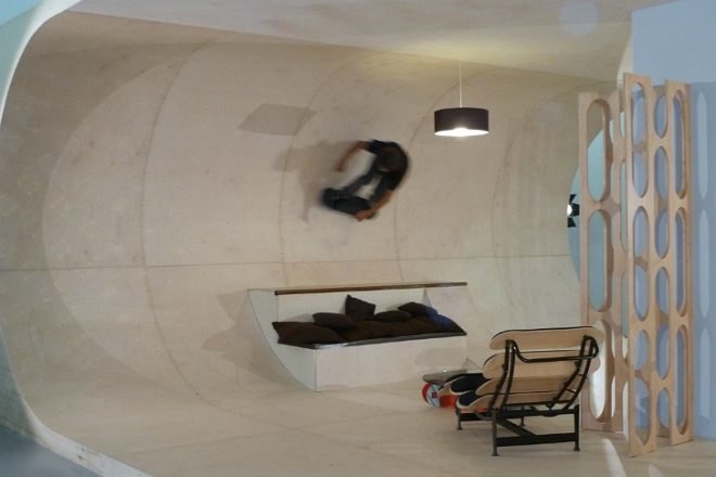 PAS House, Air Architecture, Pierre Andre Senizergues, skateboarding, skate house, fracois perrin, eco home,