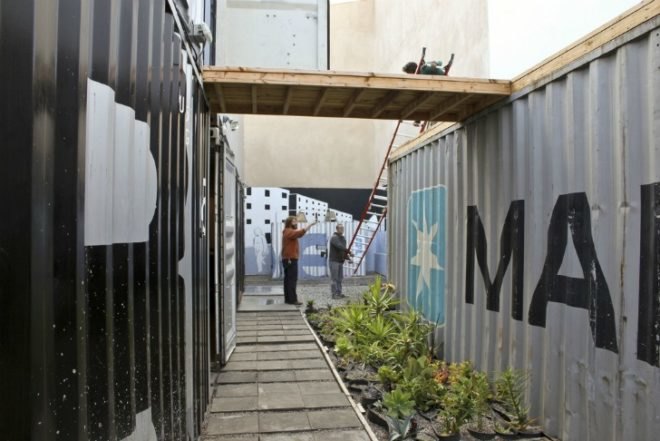The Periscope Project, cargotecture, shipping containers, gallery space, exhibition space, art studios, san diego