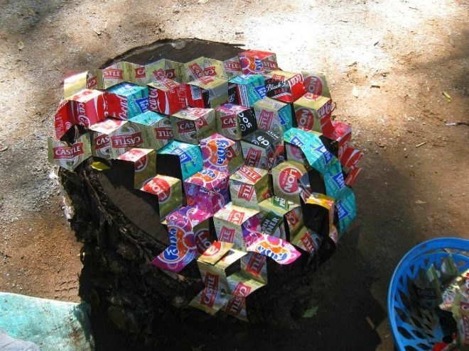 Recycled Bottle Shades, Heath Nash, recycled bottles, shade structures, found materials, recycled materials