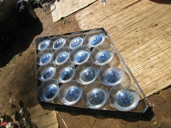 Recycled Bottle Shades, Heath Nash, recycled bottles, shade structures, found materials, recycled materials