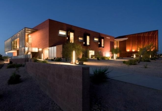 Red Mountain Campus Mesa Community College, SmithGroup, Saguaro Building, desert architecture, living laboratory, shade screen