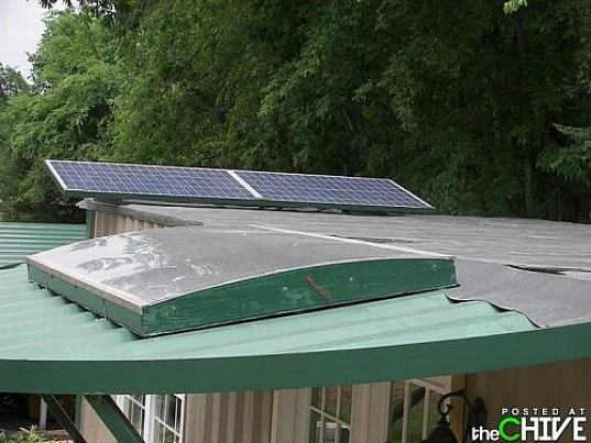 Redneck Shipping Container House, shipping containers, cargotecture, redneck house, composting toilet, solar power