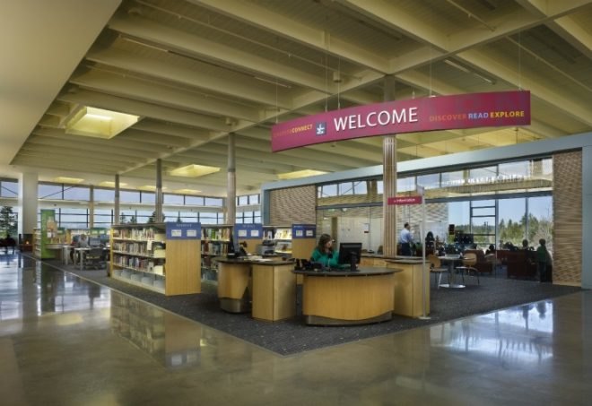 Sammamish Library, Perkins and Will, library, green roof, daylighting, washington, eco library