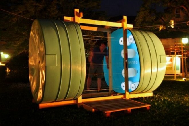 Stereotank, Marcelo Ertorteguy, Sara Valente, recycled materials, musical instrument, zooart festival