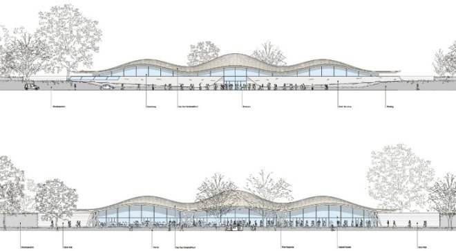 The Savill Building, Glenn Howells, gridshell roof, visitor center, windsor great park, sustainable wood