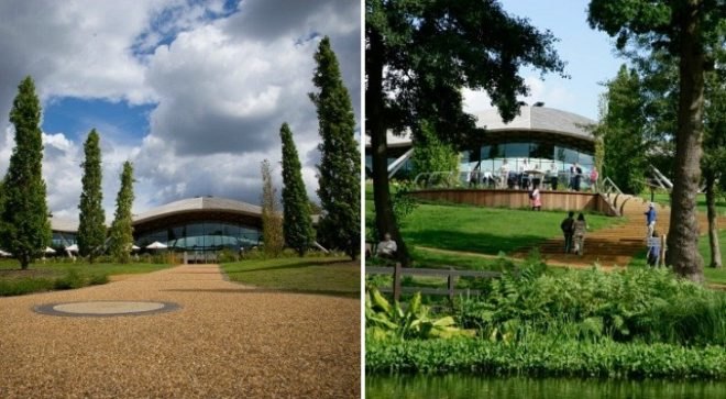 The Savill Building, Glenn Howells, gridshell roof, visitor center, windsor great park, sustainable wood