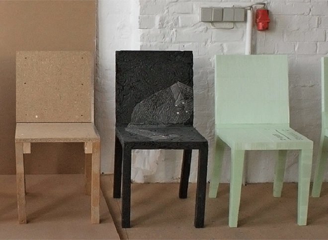 green design, eco design, sustainable design, Casamania, Rememberme, Chair, Tobias Juretzek, upcycled clothing, upcycled chairs, resin cast