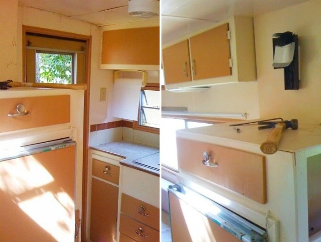 Trailer Hair Salon, Holiday Hair Studio, green renovation, trailer, camper, caravan, remodeled camper, portland