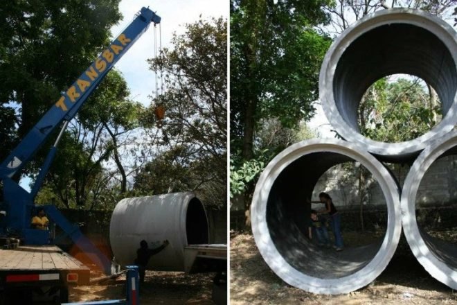 Tubohotel, t3arc, mexico, eco hotel, hotel, recycled concrete pipes, tube hotel
