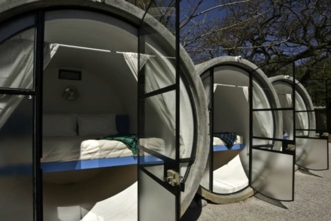 Tubohotel, t3arc, mexico, eco hotel, hotel, recycled concrete pipes, tube hotel