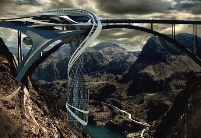 Vertical Strip, Stephan Sobl, upside down skyscraper, parasitic architecture, casino, colorado river