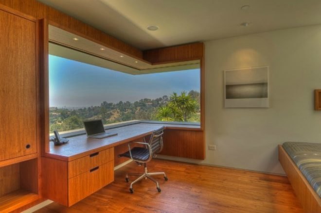 Writer's Studio, Bertram Architects, Green oak writer's studio, los angeles, small space living, home office, studio