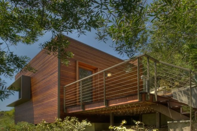 Writer's Studio, Bertram Architects, Green oak writer's studio, los angeles, small space living, home office, studio