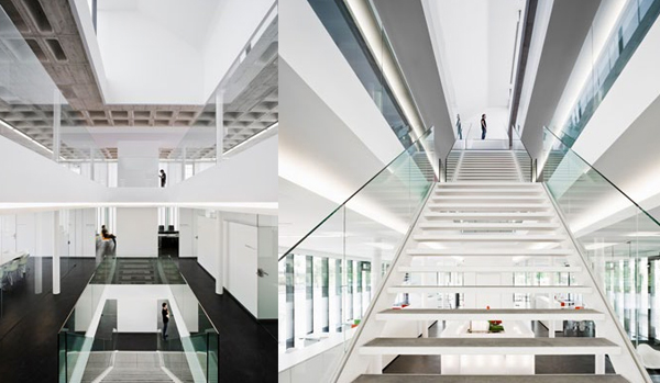 green design, eco design, sustainable design, Noain City Hall, Zon-e Architects, metal exoskeleton, natural light, passive architecture, energy saving architecture, radiant floor, geothermic energy